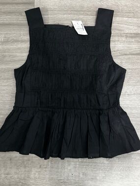 SOLD. NWT J.Crew black ruched top.